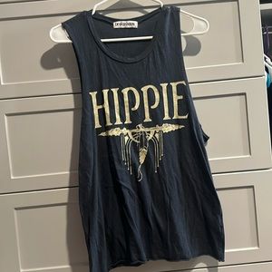 Broke down navy blue hippie muscle tank size small